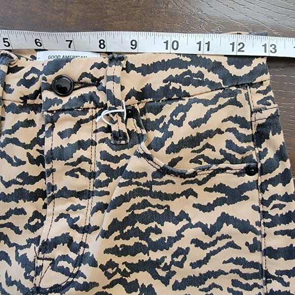 NEW Good American Good Waist Skinny Jeans Womens 4 Leopard Print Chic Modern - Picture 6 of 8